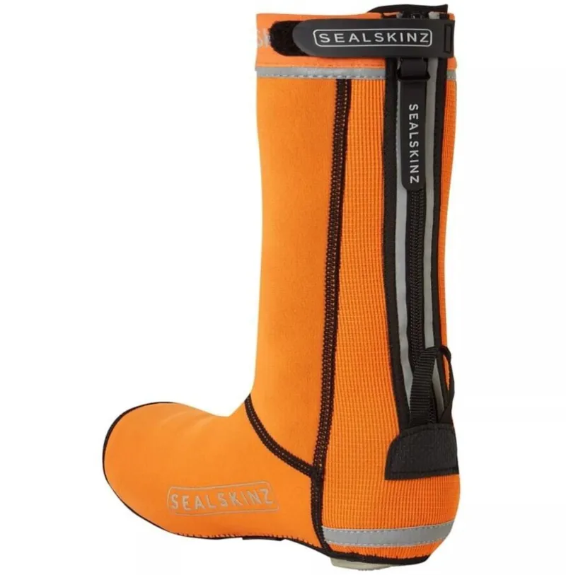 Sealskinz Hempton All Weather Closed-Sole Cycle Overshoe Orange-1